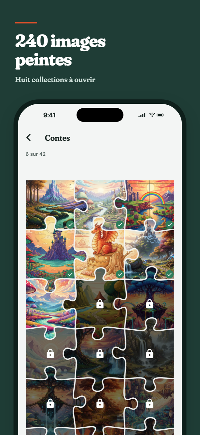 Puzzle Brain, écran collection