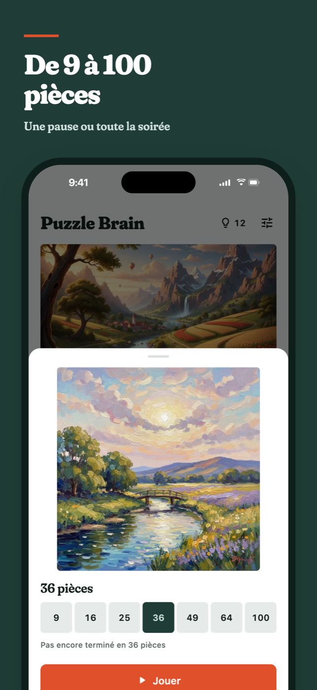 Puzzle Brain, écran start